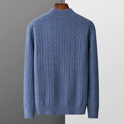 Ziptran - Hochwertiger Strickpullover mit Reißverschluss Herren – Ideal für Wintertage