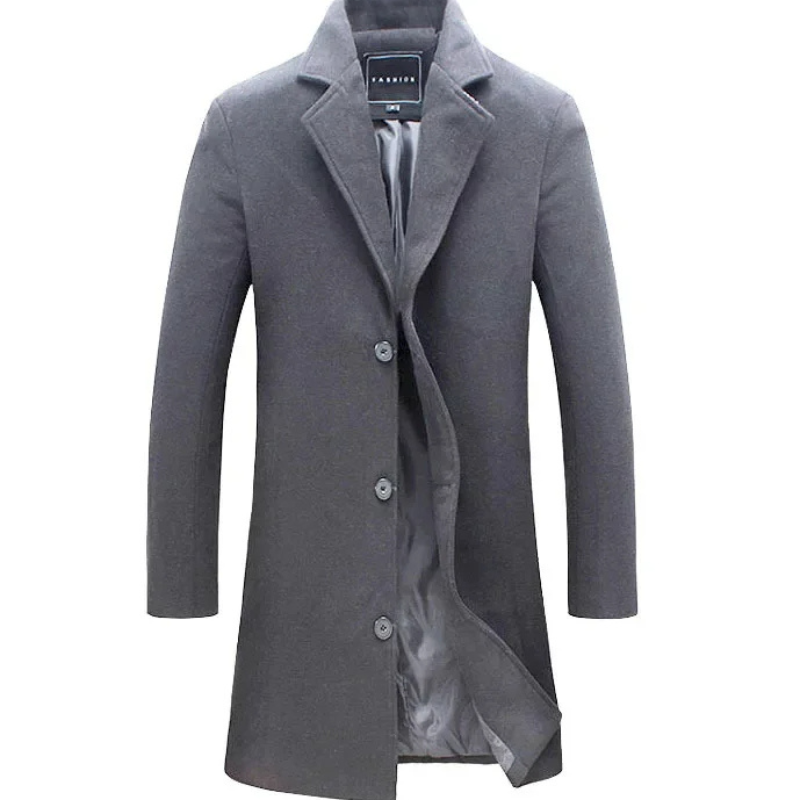 Graumal - Mantel Jacke Herren – Klassischer Wintermantel mit Knopfleiste
