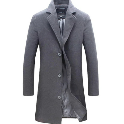 Graumal - Mantel Jacke Herren – Klassischer Wintermantel mit Knopfleiste