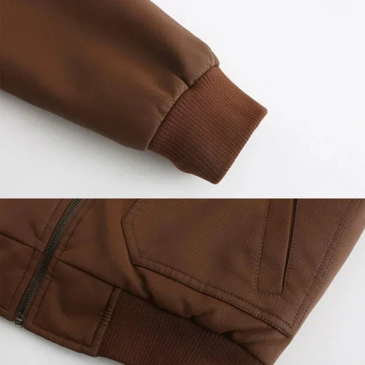 Hardlex - Lederjacke Herren mit Reißverschluss, Klassische Echtlederjacke