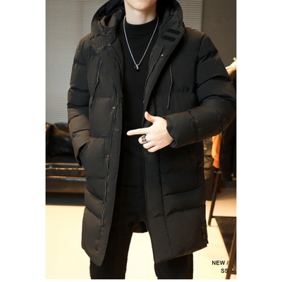 Wetterl - Langer Wintermantel Herren Wasserdicht Winddicht Mit Kapuze Gefüttert