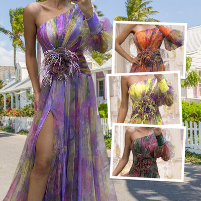 Maria | Farbblock Mirage-Kleid