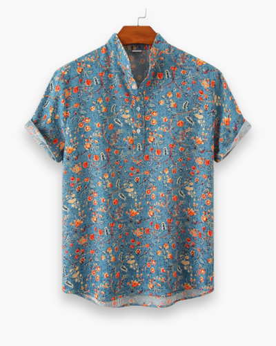 Herren Elegantes Freizeit Hemd | Stilvolles Blumenmuster