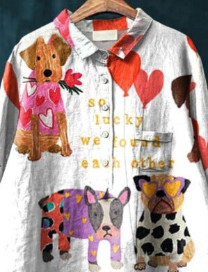 Lola™ – Kreatives T-Shirt mit Hunde-Kunstmotiv