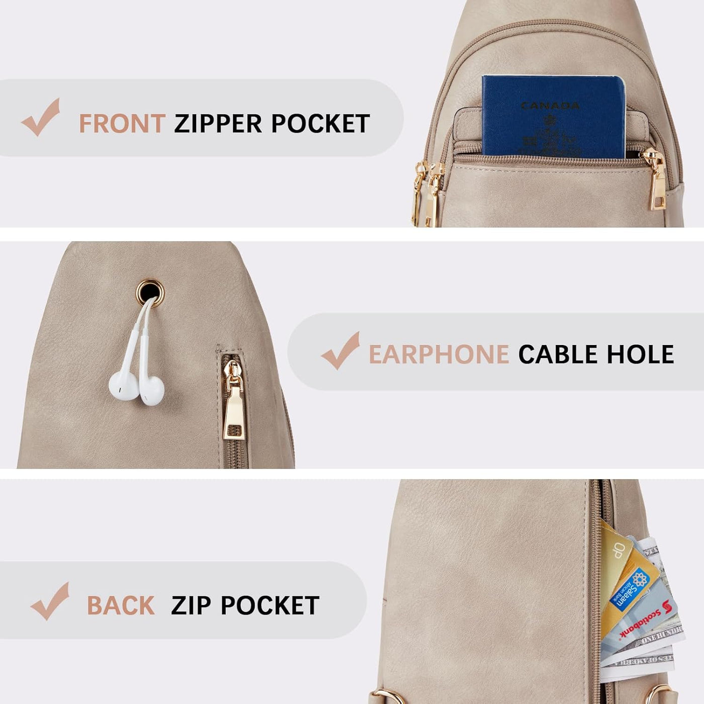 Alice |  Schicke PU-Leder Umhängetasche für mühelosen Stil