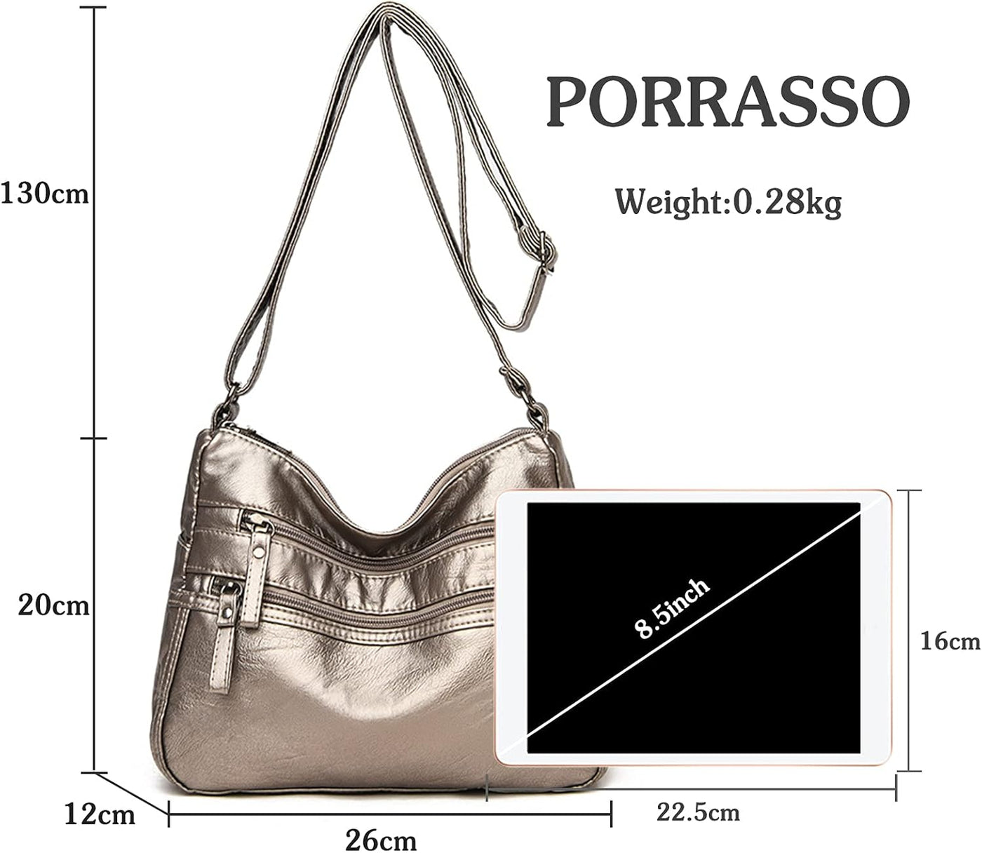 Lila |  Elegante und sichere Anti-Diebstahl Crossbody Organizer Tasche