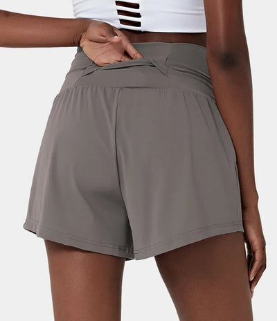 Laurel |  2-in-1-Yogashorts mit hoher Taille und Seitentaschen