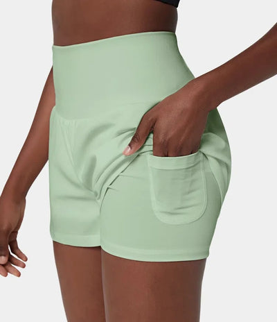 Laurel |  2-in-1-Yogashorts mit hoher Taille und Seitentaschen