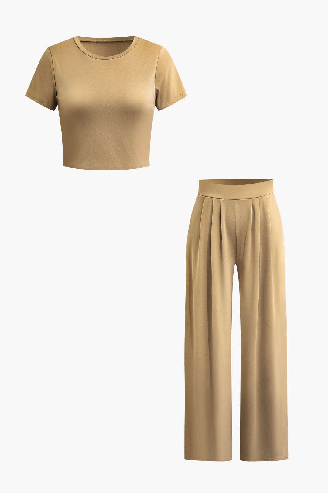 Luna | Elegantes Zweiteiler-Set mit Crop-Top & Palazzo-Hose