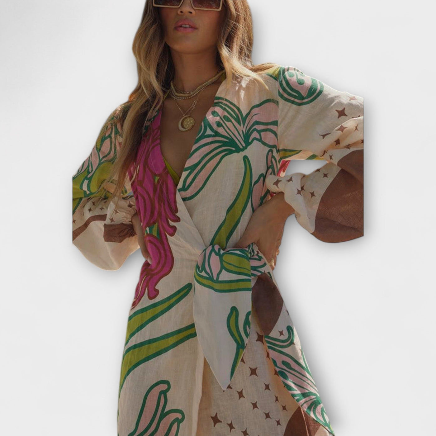 Tracey - Maxikleid mit Taillengürtel