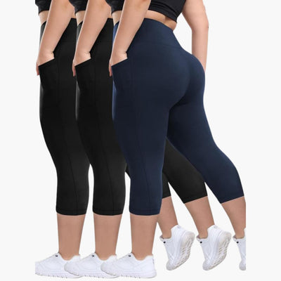 Capri-Leggings Set - Für Damen mit hoher Taille Sport