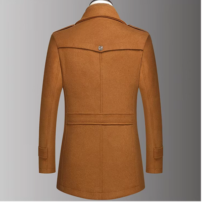 Nordalt - Langer Mantel Herren Warm Gefüttert Mit Stehkragen Winterjacke