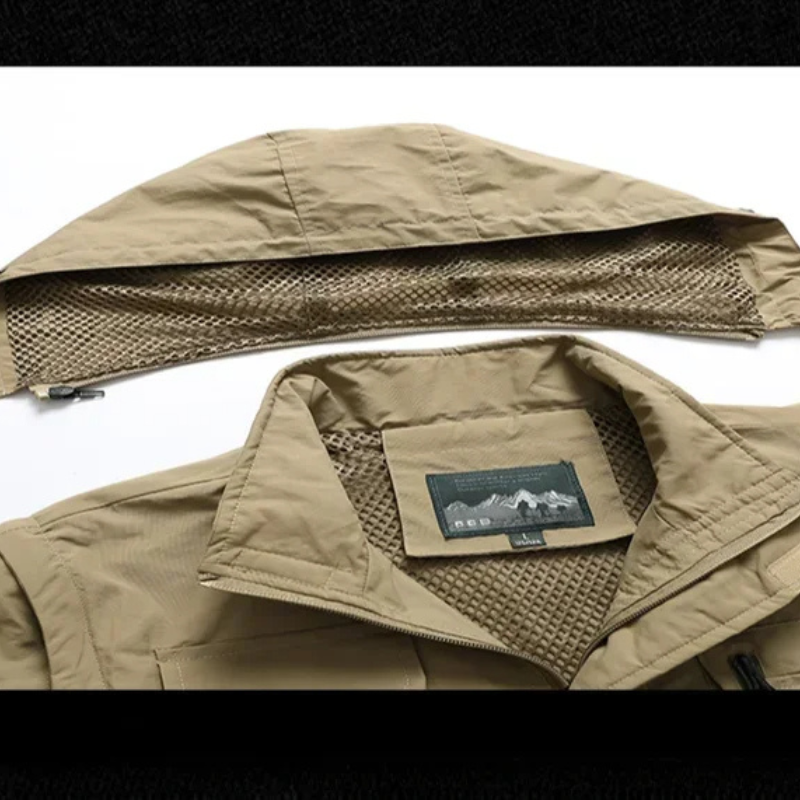 Mantzen - Wintermantel Männer, Winddichte Jacke mit Reißverschlusstaschen