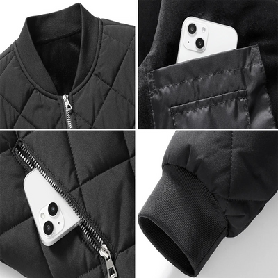 Falkron - Gewattierte Jacke Herren mit Fleecefutter und Reißverschlusstaschen