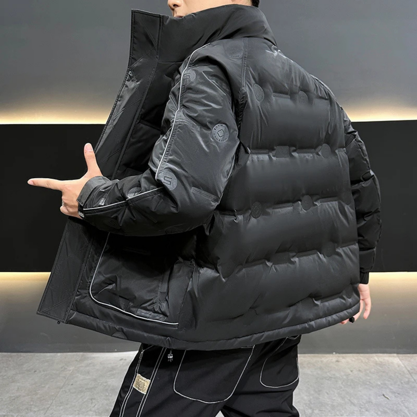 Wintexx - Daunenjacke Herren Warm Gefüttert Winddicht Mit Kapuze