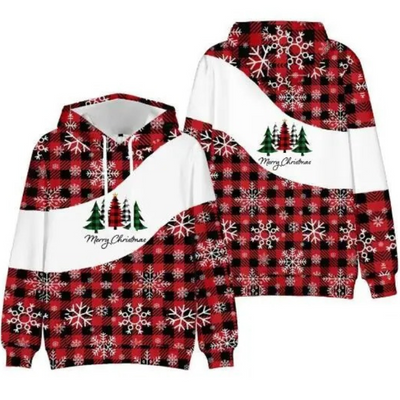 Glimmer - Weihnachtspullover mit Kapuze und festlichem Rentier-Design