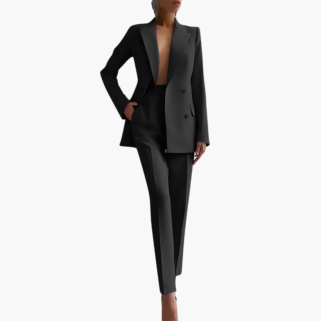 Elegantes Damen Blazer-Ensemble - Taillierter Schnitt mit Hose