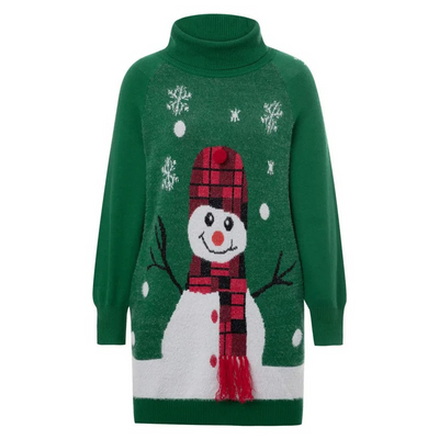 Strifun - Festlicher Weihnachtspullover – Design mit Baum und Geschenken