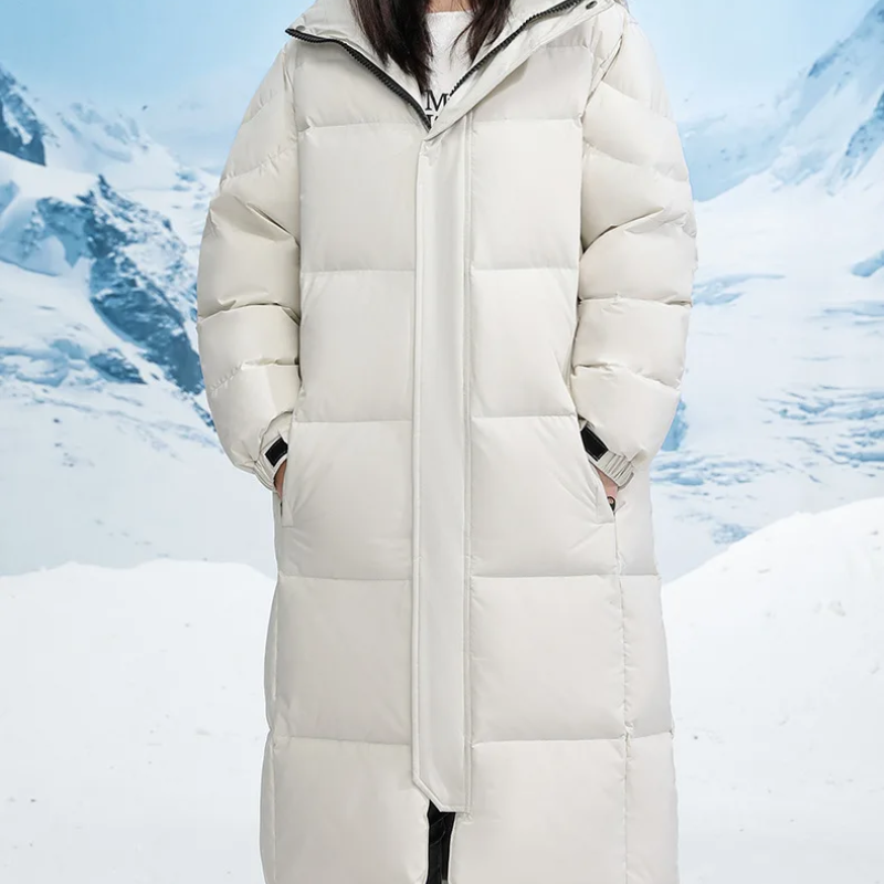 Soltwin - Langer Wintermantel Herren Warm Gefüttert Mit Kapuze Winddicht