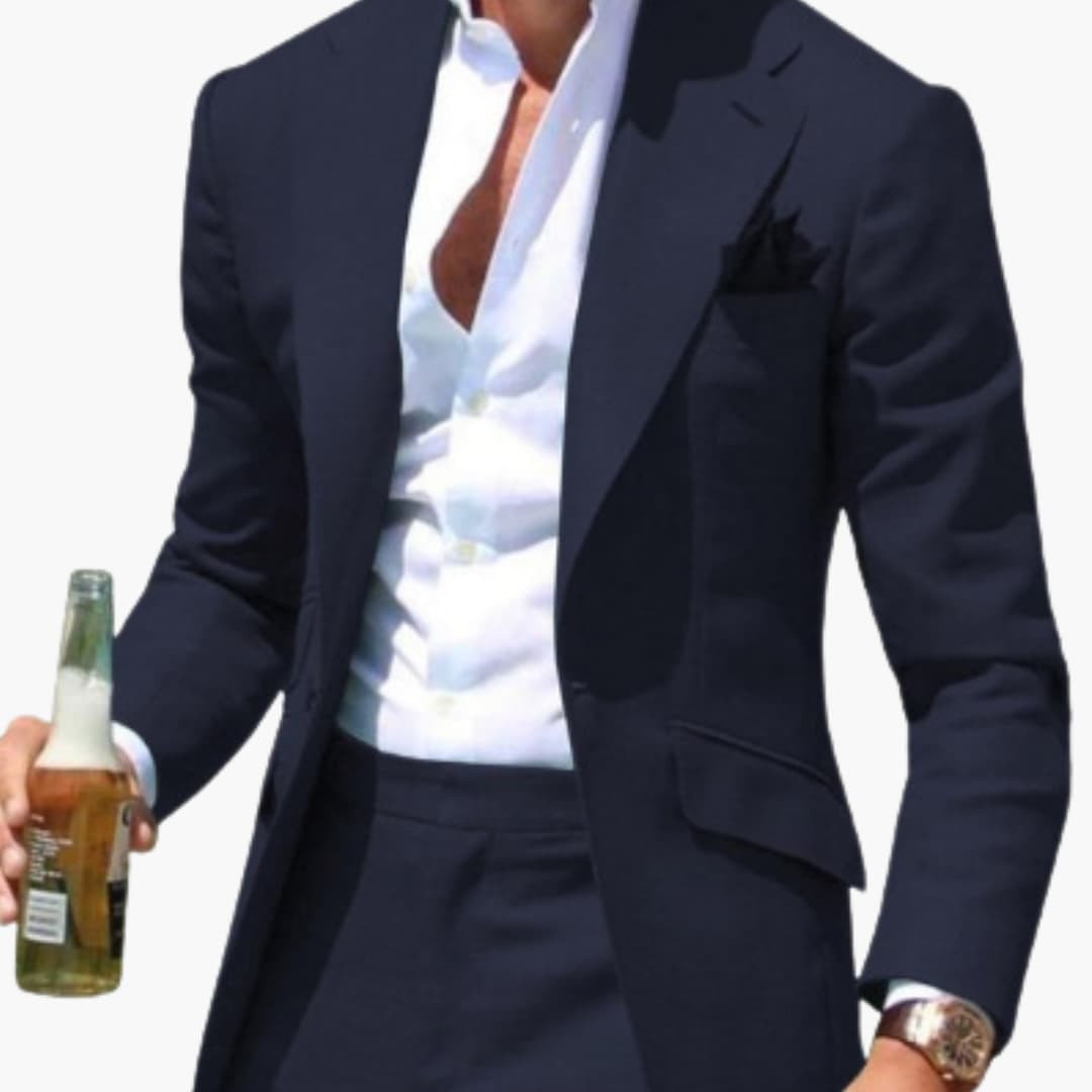 Herren Zweiteiler Anzug mit Slim Fit für alle Jahreszeiten