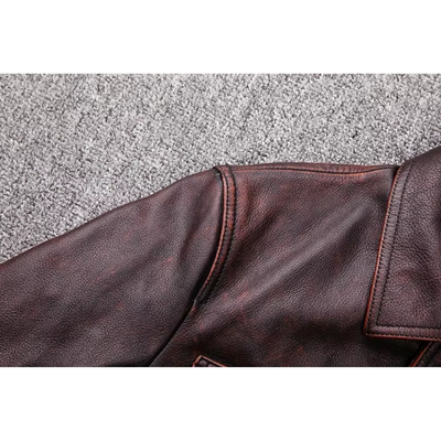 Zeltrov - Lederjacke Herren, Stilvolle Jacke aus Echtleder mit Stehkragen