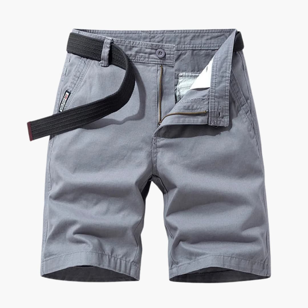 Herren-Cargo-Shorts aus Mischgewebe mit verstellbarem Gürtel und Taschen