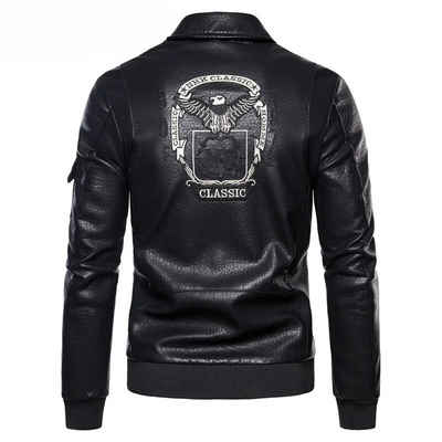 Zendolt - Lederjacke Herren mit Stehkragen, Klassische Bikerjacke aus Echtleder