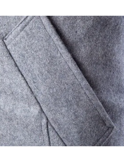 Warmarm - Langer Mantel Herren Wollmantel Mit Stehkragen und Herausnehmbarer Weste