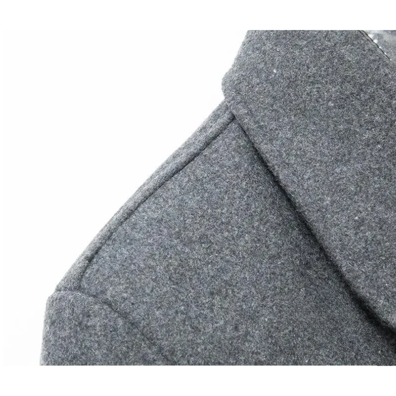 Grauarm - Langer Mantel Herren Eleganter Wintermantel Warm Gefüttert