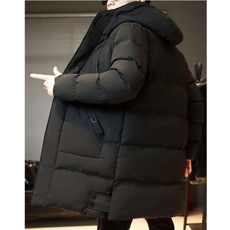 Warmgut - Pufferjacke Herren mit Kapuze und Reißverschlusstaschen für kalte Tage