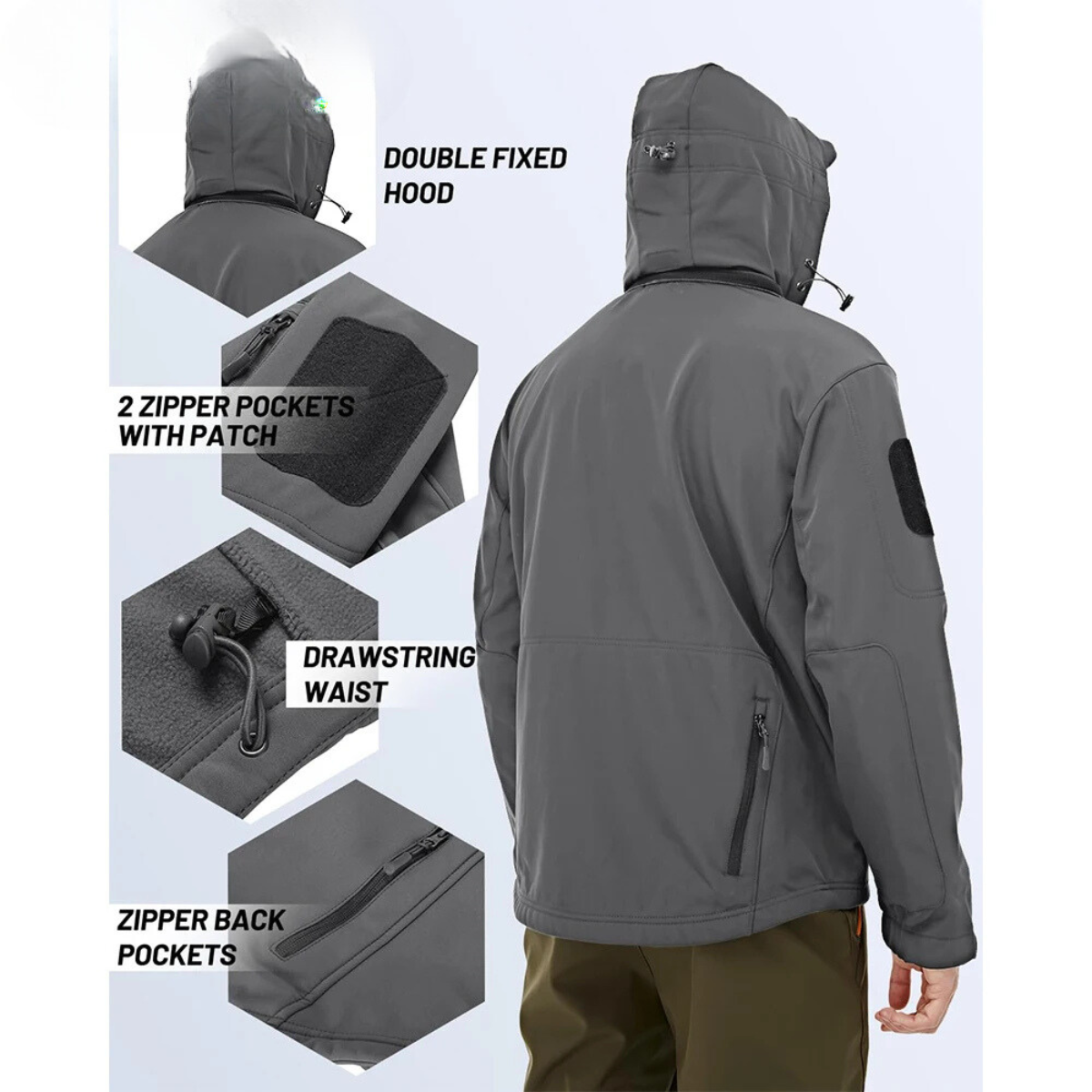 Sturmet -  Wasserdichter Wintermantel Männer – Wetterfest, Atmungsaktiv, Mit Kapuze