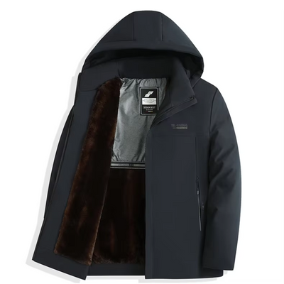 Altwind - Langer Wintermantel Herren Winddicht Wasserdicht Warm Gefüttert