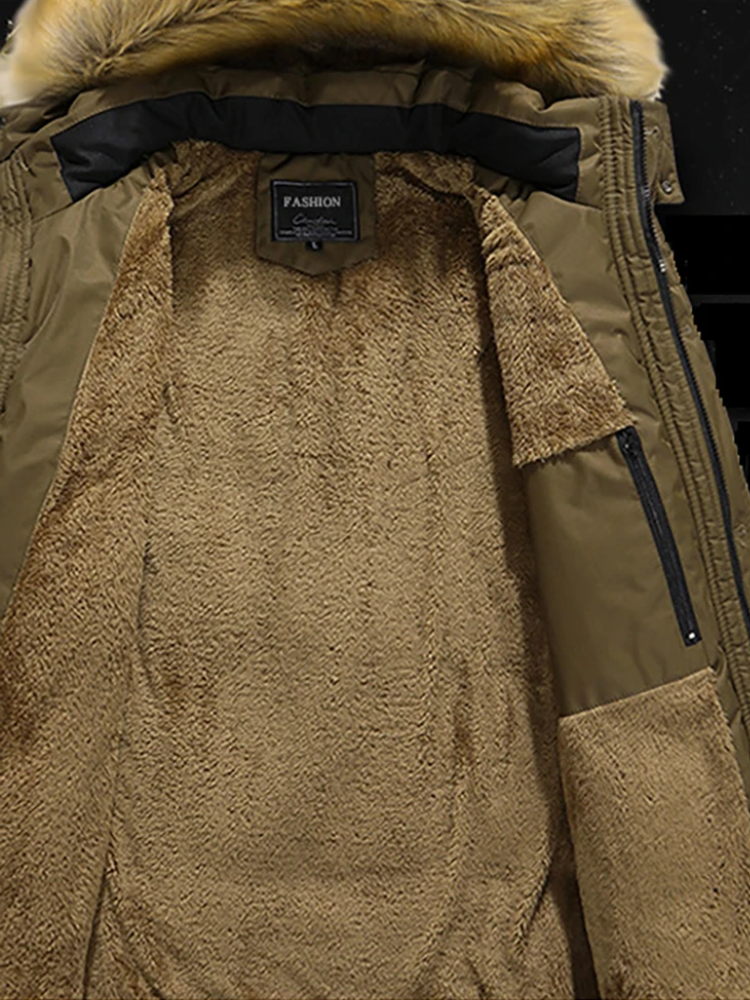 Strömik - Parka Winterjacke Herren – Warm Gefüttert, Winddicht, Mit Kunstfellkapuze