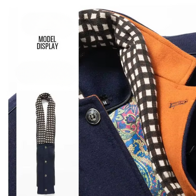 Altmanx - Langer Mantel Herren Zweireihiger Trenchcoat Übergangsjacke