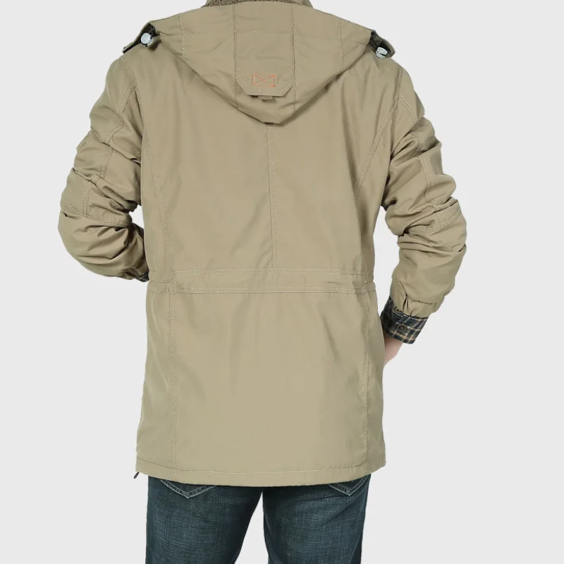 Lodenex - Wintermantel Männer, Winddichte Jacke mit Kapuze und Reißverschluss