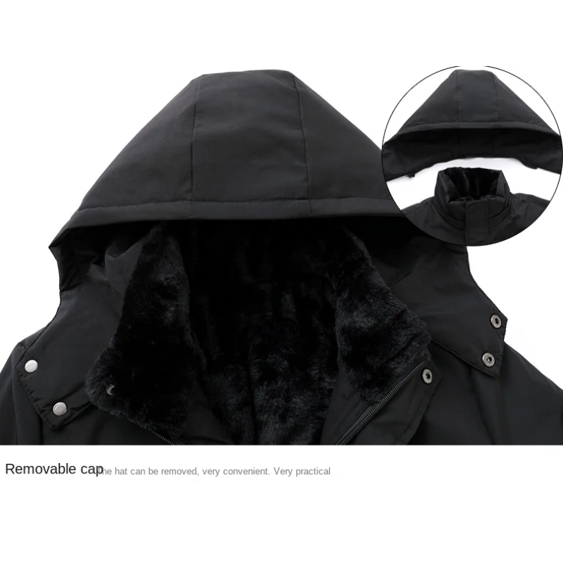 Glattal - Parka Winterjacke Herren – Warm Gefüttert, Mit Kunstfellkapuze, Winddicht