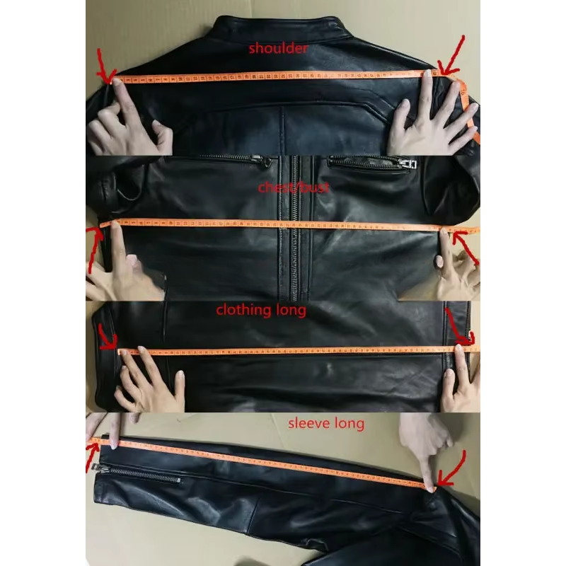 Bravden - Lederjacke Herren mit Stehkragen, Warm gefütterte Winterjacke