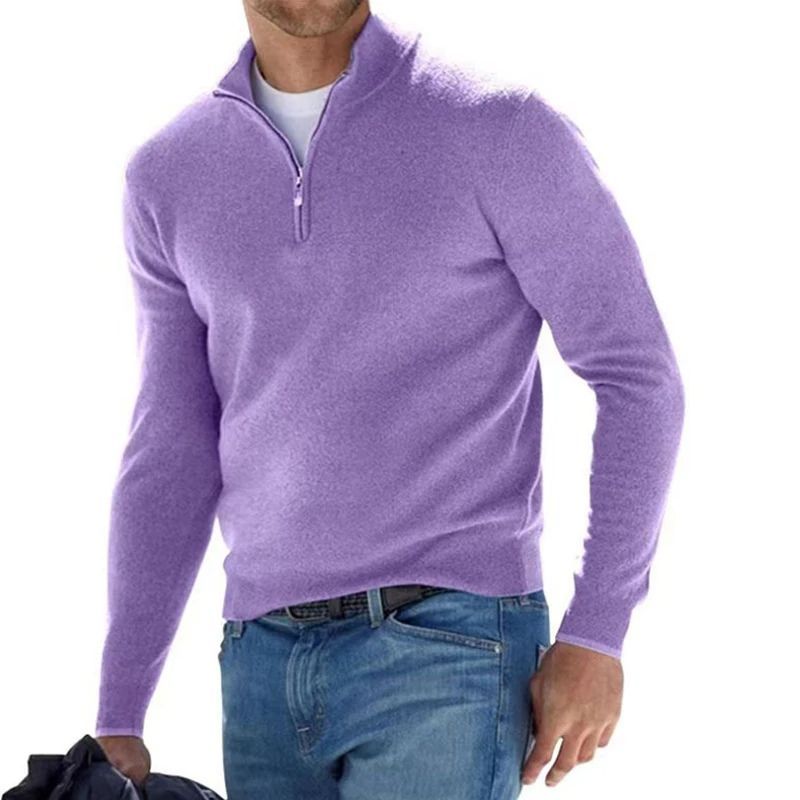 Warmzip - Zeitloser Pullover mit Reißverschluss Herren – Weich & Bequem