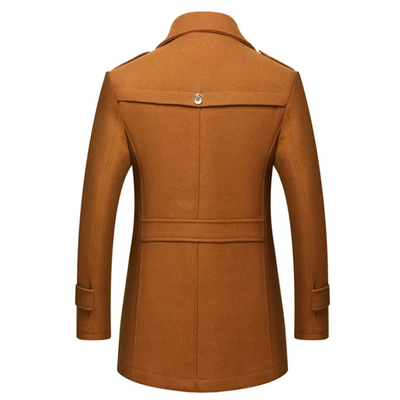 Stilwin - Langer Mantel Herren Klassischer Trenchcoat Mit Gürtel und Revers