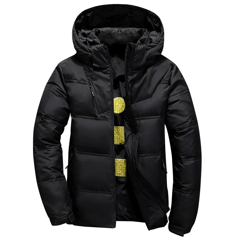 Wettdun - Daunenjacke Herren Winddicht Winterjacke Mit Weichem Kragen