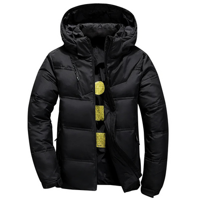 Wettdun - Daunenjacke Herren Winddicht Winterjacke Mit Weichem Kragen