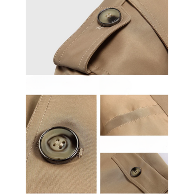 Sturmar - Langer Mantel Herren Klassischer Wollmantel Warm Gefüttert