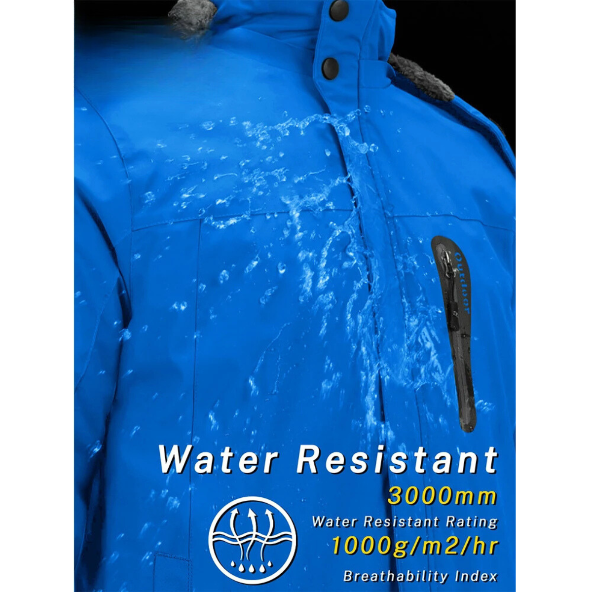 Nordure - Wasserdichter Wintermantel Männer – Wetterfest, Atmungsaktiv, Mit Kapuze