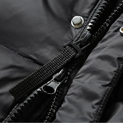 Daunenix - Daunenjacke Herren Lang Warm Gefüttert Mit Kapuze Wintermantel