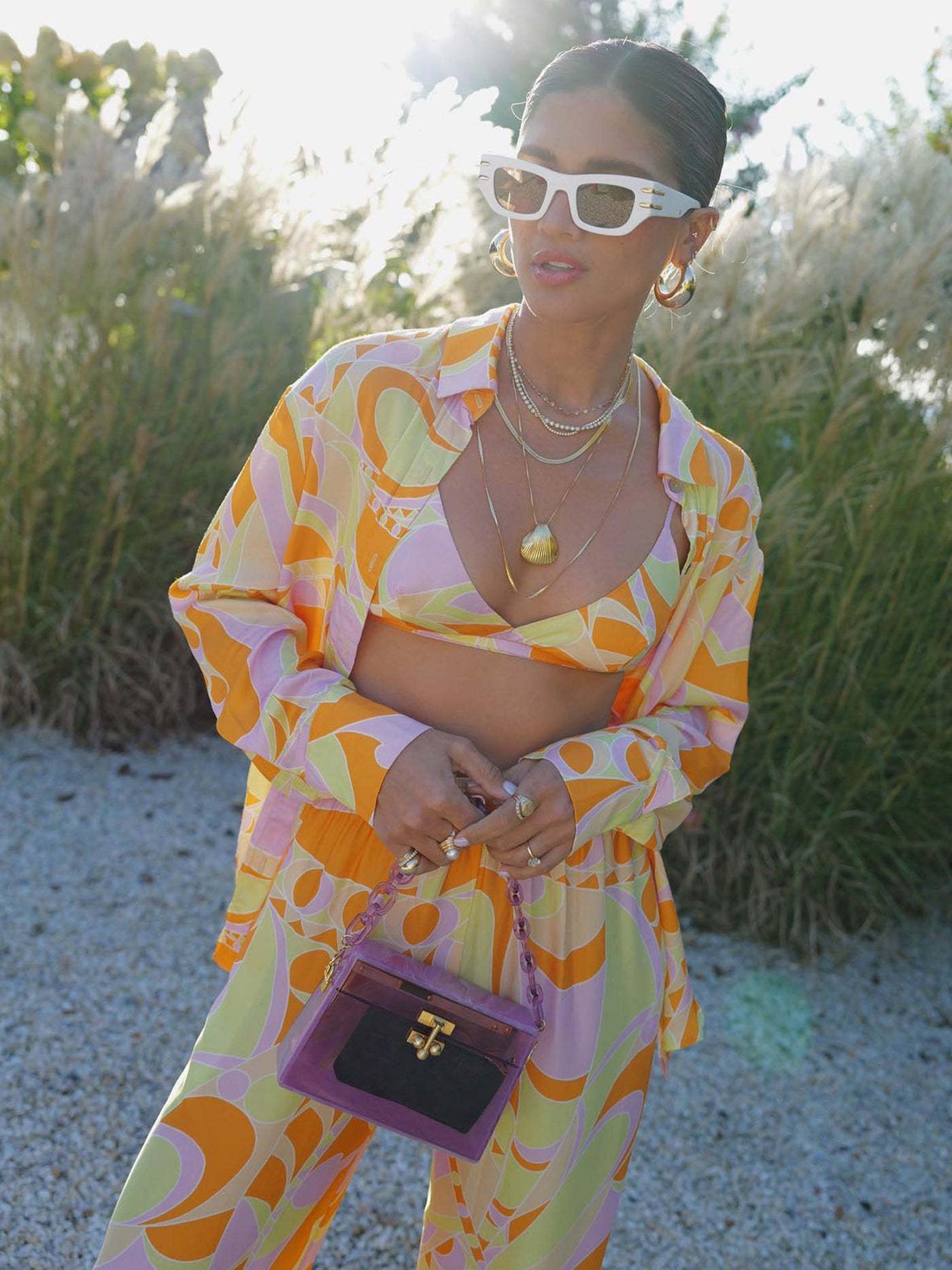 Vollständiges Mare-Stampa-Tropica Set – Hemd und koordinierte Hosen