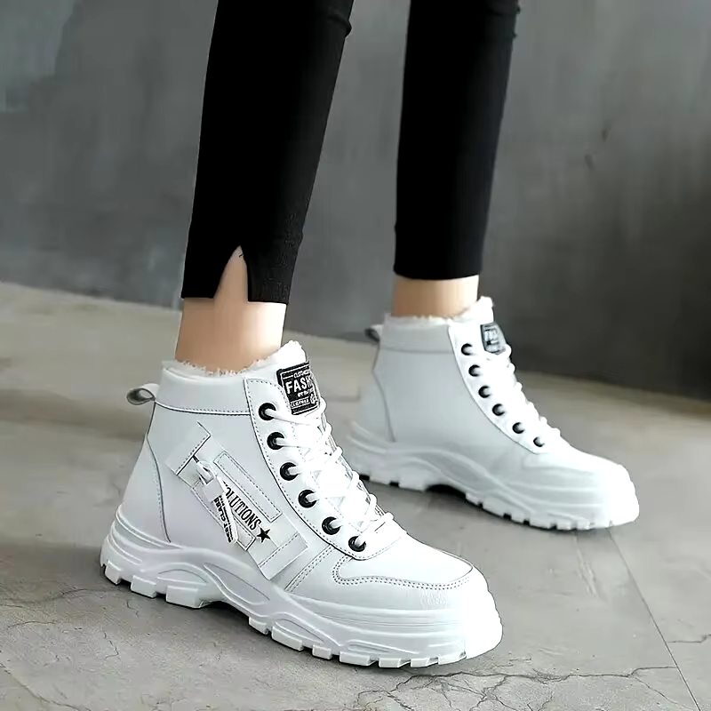 Gelvira - Damen Winterstiefel mit Schnürung und dicker rutschfester Sohle