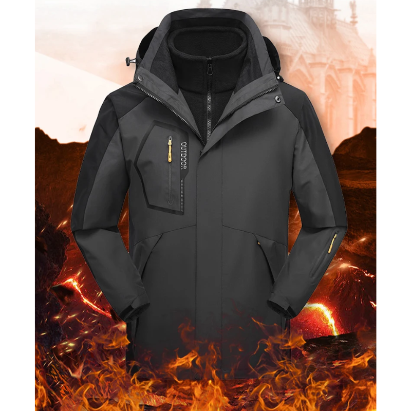 Hiverno - Wasserdichter Wintermantel Männer – Winddicht, Leicht, Outdoorjacke