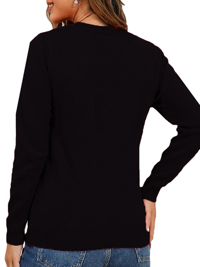 Winterl - Weihnachtspullover mit Rentier-Motiv, Damen Strickpullover