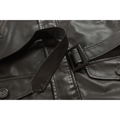 Renvorn - Lederjacke Herren, Robuste Jacke mit Reißverschluss und Knopfleiste