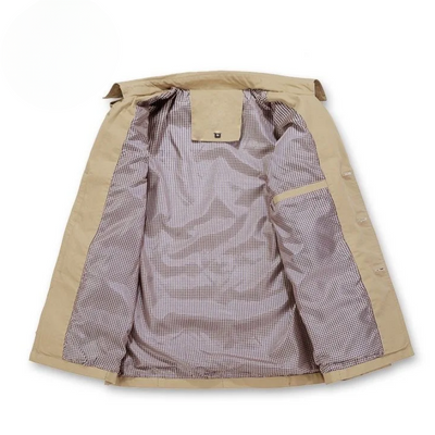 Herrlux - Langer Mantel Herren Winterjacke Gefüttert Mit Abnehmbarer Innenweste